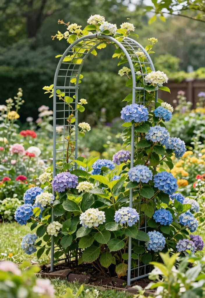 15 Flower Trellis Ideas That Actually Support Heavy Blooms - 13. Arched Wire Trellis 1