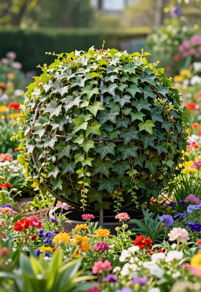 15 Flower Trellis Ideas That Actually Support Heavy Blooms - 14. Vertical Garden Spheres 1