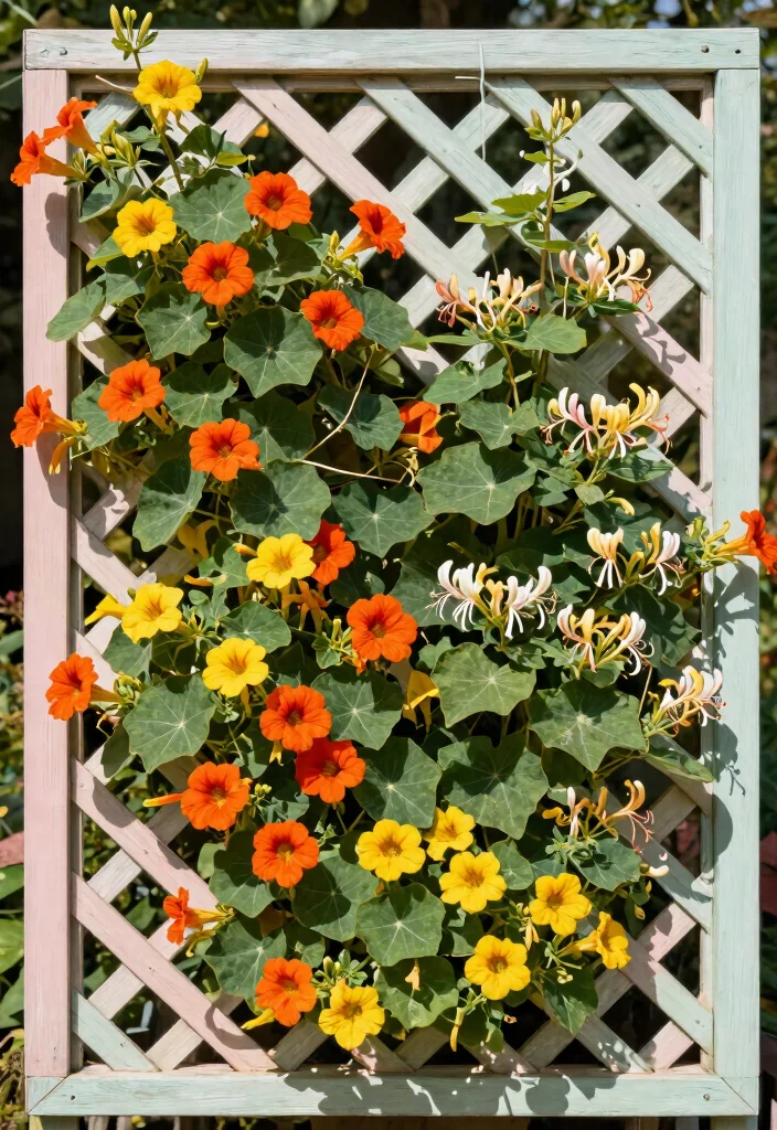 15 Flower Trellis Ideas That Actually Support Heavy Blooms - 2. Lattice Panels for Layered Blooms 1