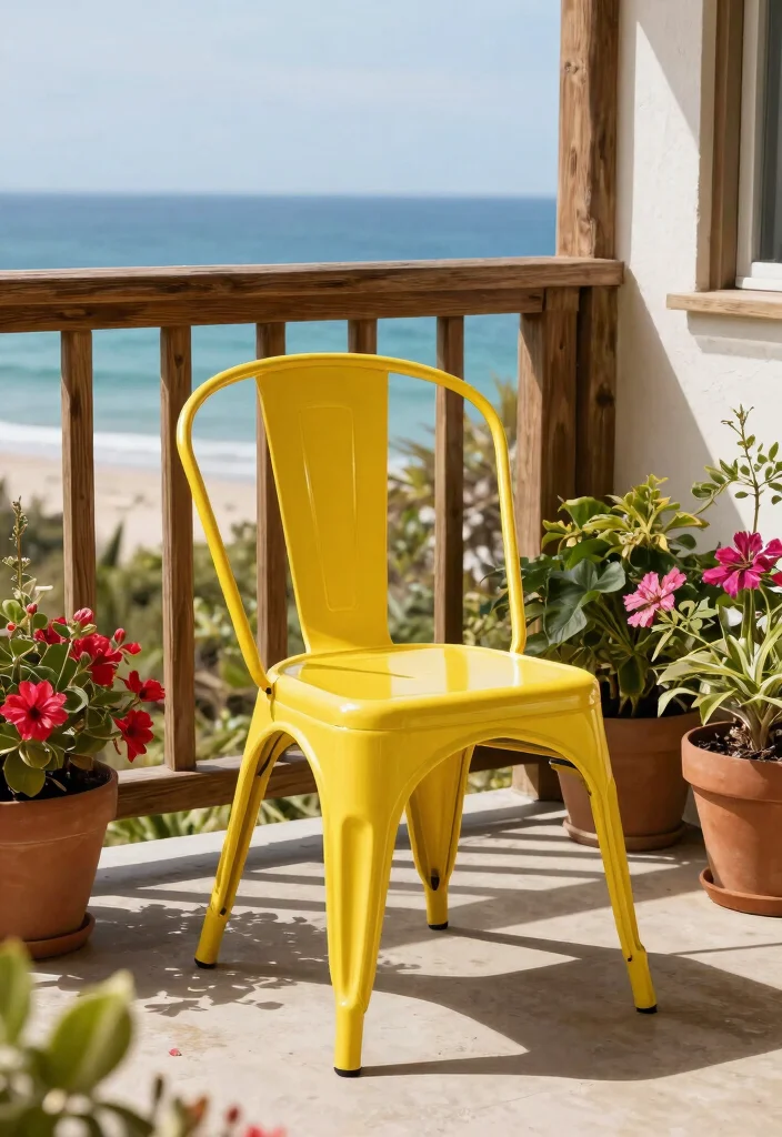 15 Front Porch Chairs That Endure Weather Without Fading - 2. Sleek Metal Bistro Chair 1