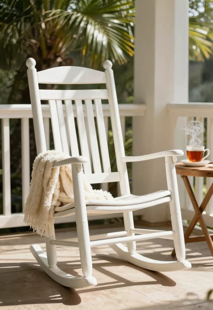 15 Front Porch Chairs That Endure Weather Without Fading - 3. Comfortable Rocking Chair 1