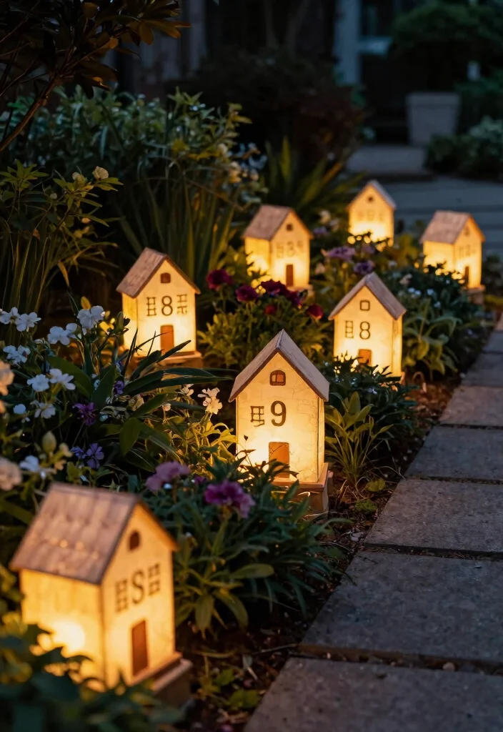 15 House Numbers Ideas Outdoor That Show Up From the Street - 13. Lantern Display Numbers 1