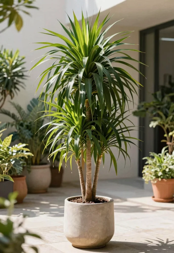 15 Large Outdoor Potted Plants That Don't Need Daily Watering - 13. Dracaena 1