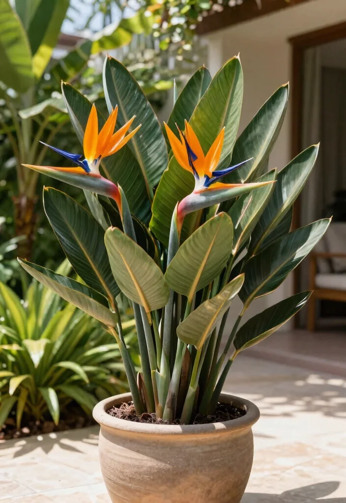 15 Large Outdoor Potted Plants That Don't Need Daily Watering - 14. Bird of Paradise 1