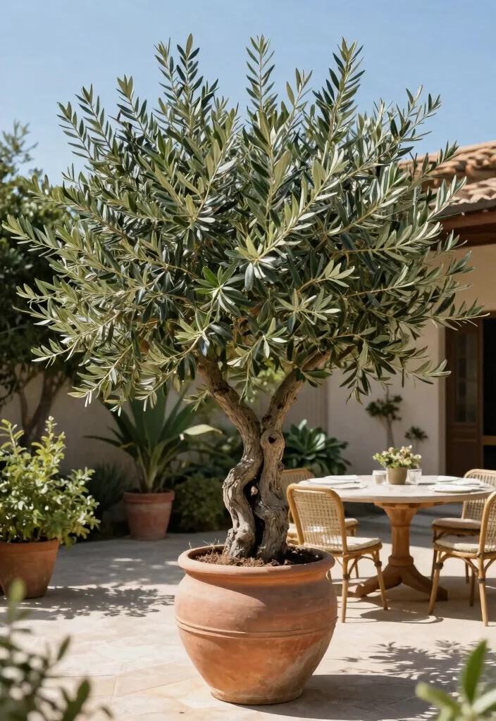 15 Large Outdoor Potted Plants That Don't Need Daily Watering - 2. Olive Tree 1