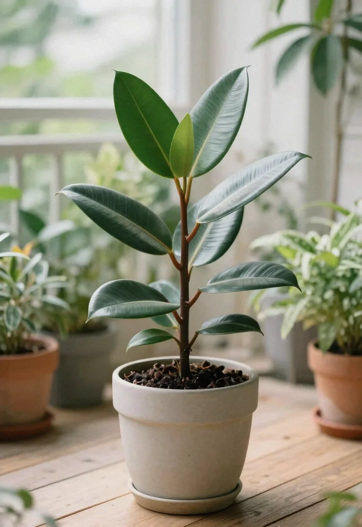 15 Large Outdoor Potted Plants That Don't Need Daily Watering - 4. Ficus elastica (Rubber Plant) 1