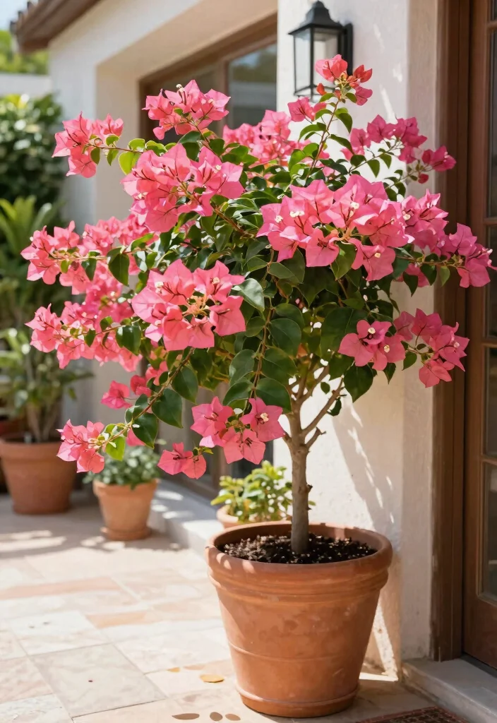 15 Large Outdoor Potted Plants That Don't Need Daily Watering - 9. Bougainvillea 1