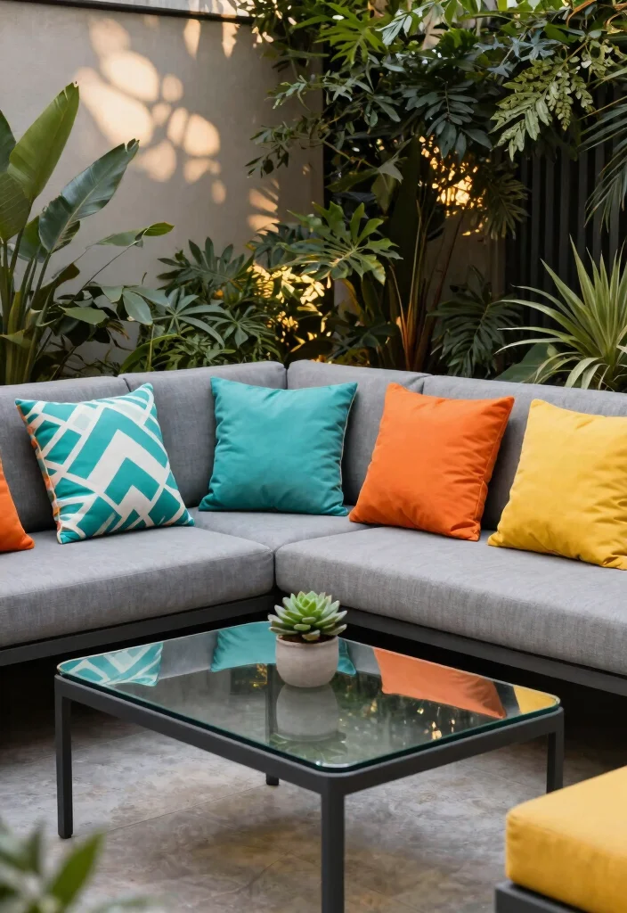15 Modern Outdoor Decor Ideas That Don't Fade or Rust - 1. Weather-Resistant Outdoor Fabrics 1