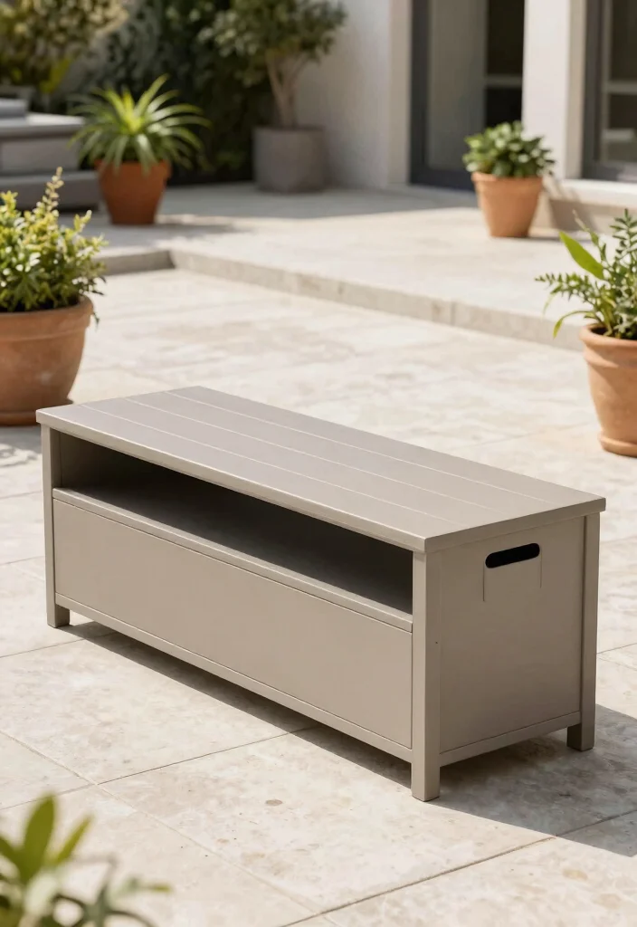 15 Modern Outdoor Decor Ideas That Don't Fade or Rust - 11. Functional Outdoor Storage Solutions 1