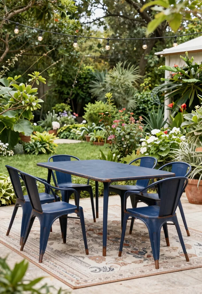 15 Modern Outdoor Decor Ideas That Don't Fade or Rust - 3. Rust-Free Metal Furniture 1