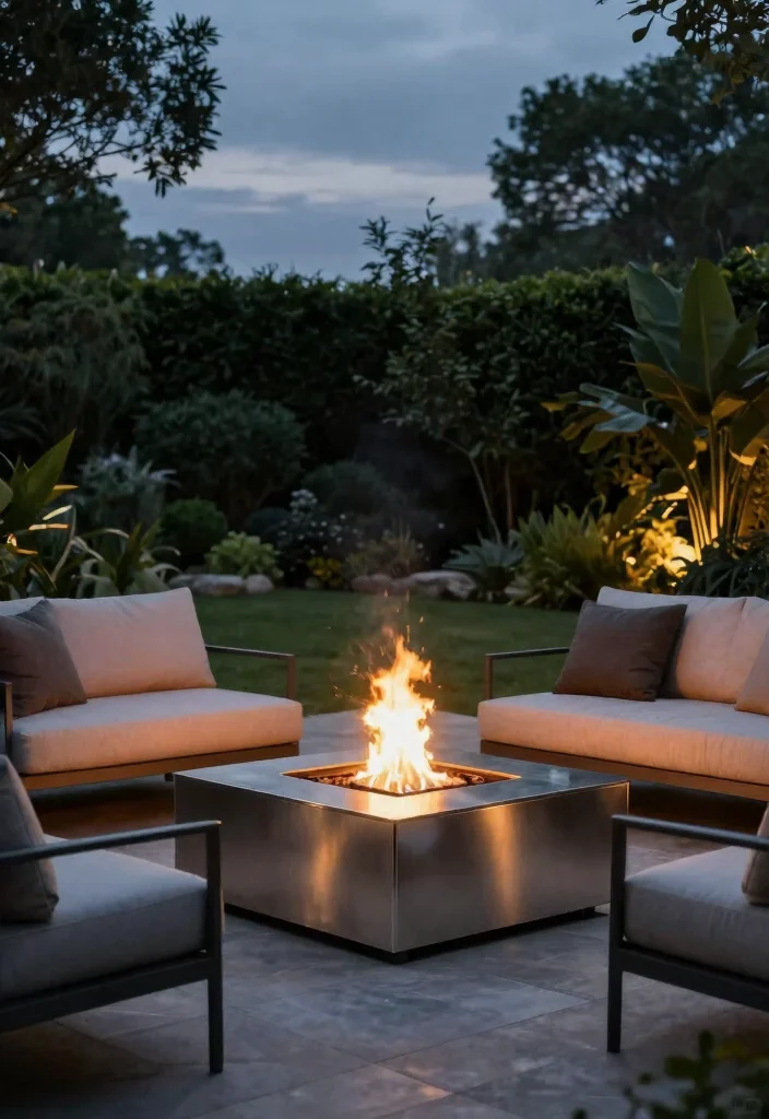 15 Modern Outdoor Decor Ideas That Don't Fade or Rust - 6. Contemporary Fire Pits 1