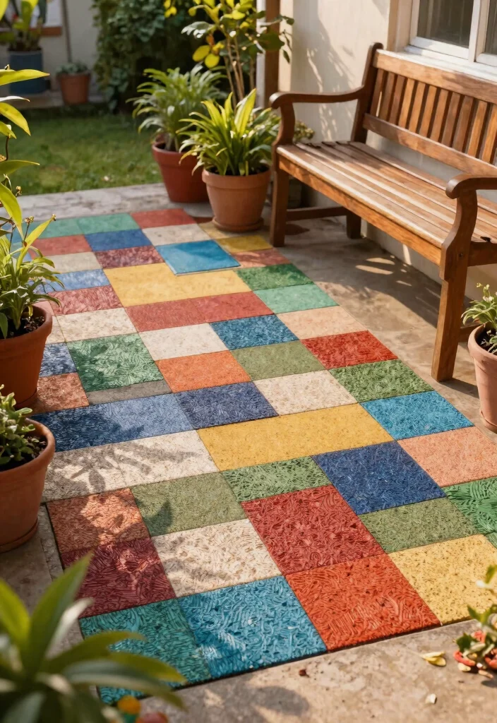 15 Porch Tiles for Entrance That Handle Heavy Foot Traffic - 3. Recycled Rubber Tiles: Eco-Friendly Comfort 1