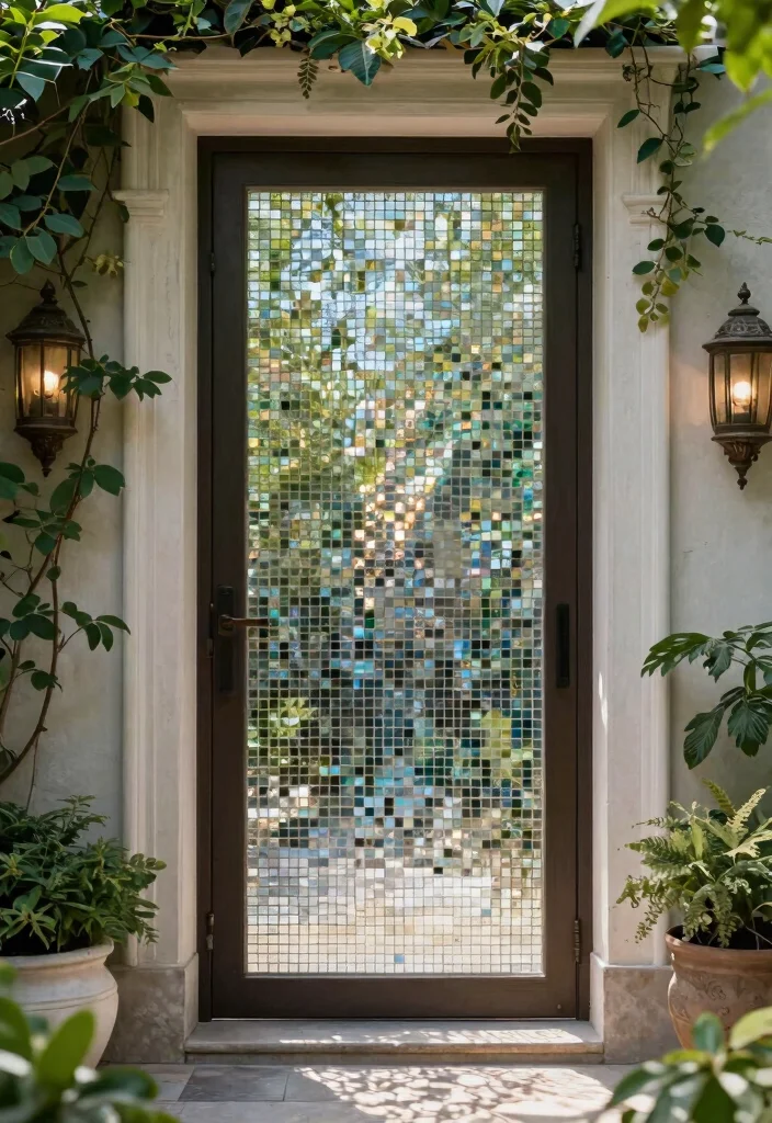 15 Porch Tiles for Entrance That Handle Heavy Foot Traffic - 8. Glass Tiles: A Touch of Glamour 1