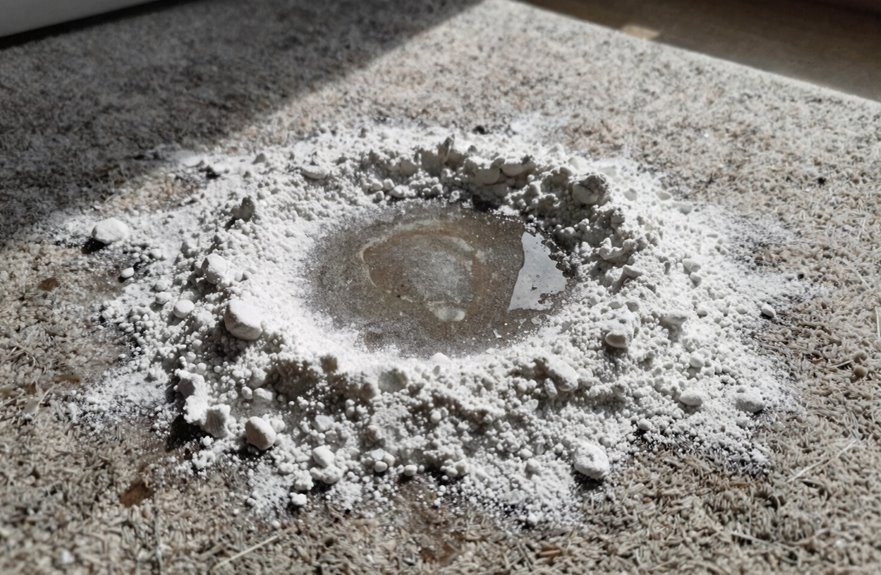 baking soda lifts oil stain