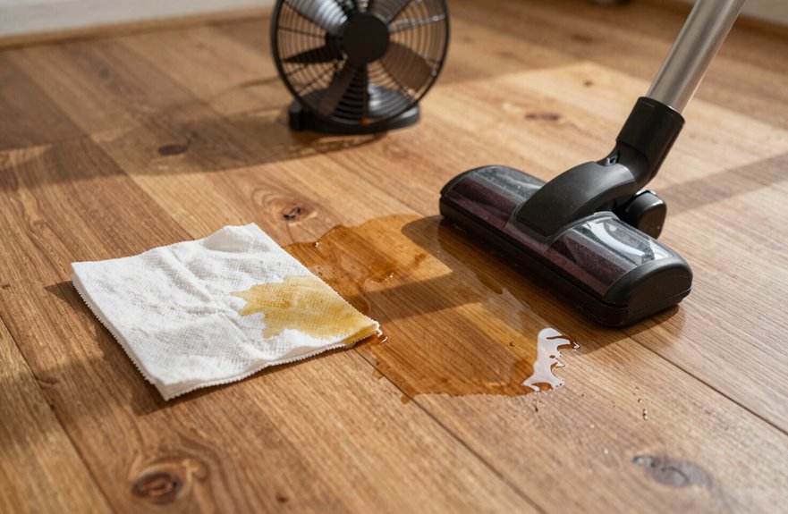 blotted sniffed odor persists