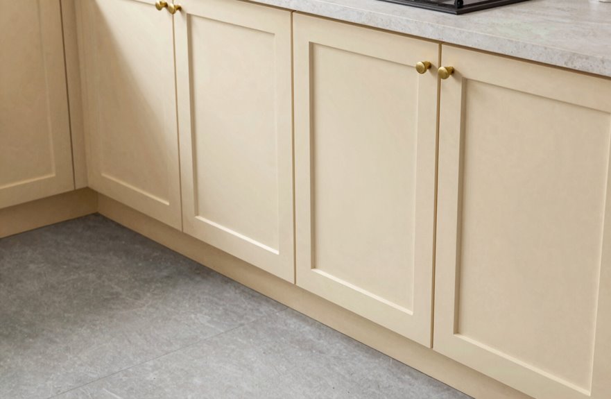 10 Best Cabinet Colors That Pair Perfectly With Grey Floors 4 cream cabinets warm cool toned grey floors
