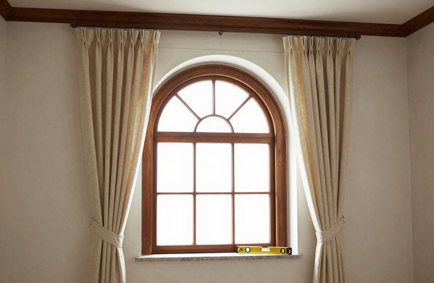 curtain placement and measurements rules