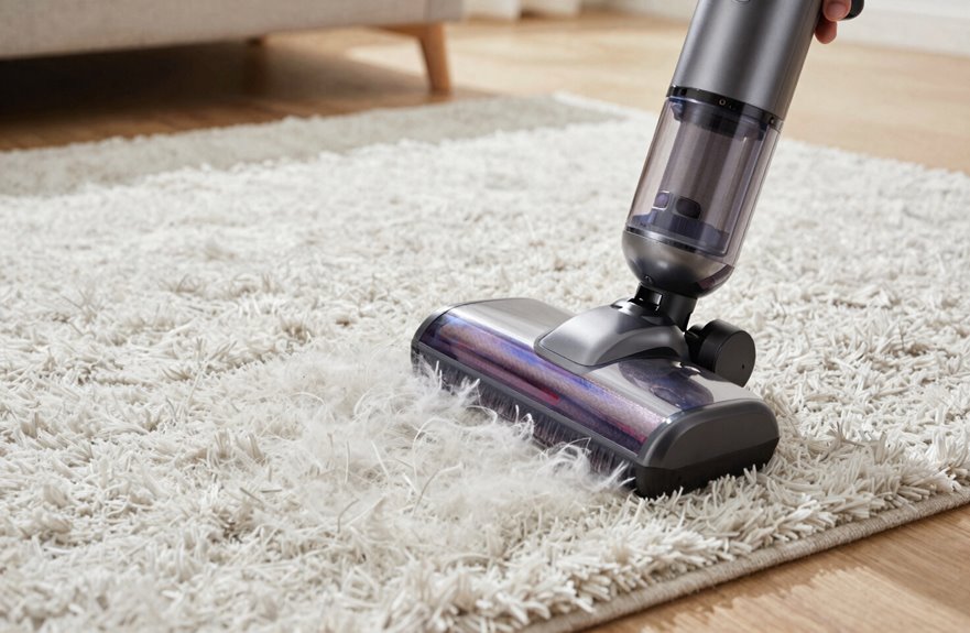7 Steps to Clean a Fluffy Rug 3 gentle suction handheld flip rug