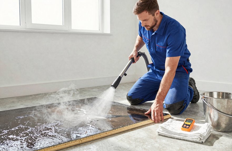 inspect padding inspect moisture steam dry thoroughly