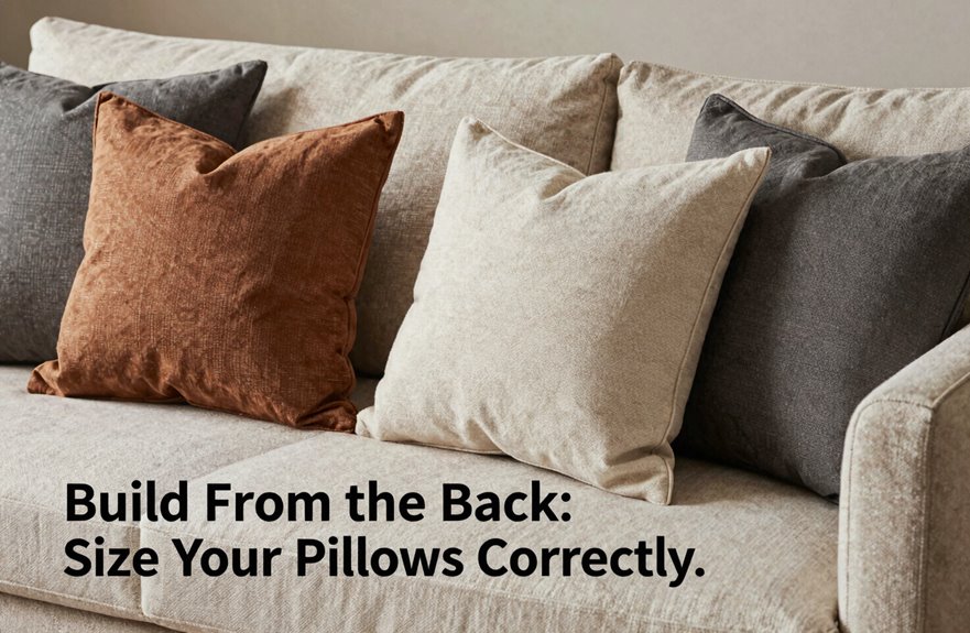 large back anchors layered pillows