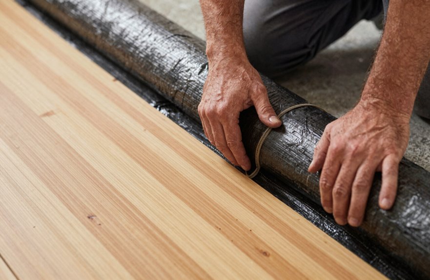 How to Make Bamboo Flooring Waterproof in 5 Steps 3 moisture barrier level dry subfloor