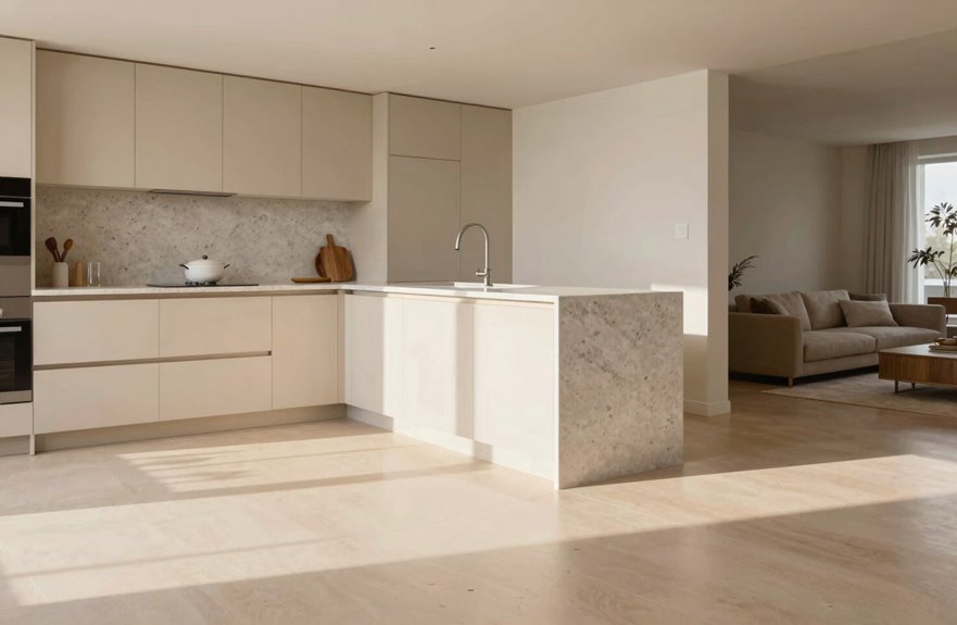 painted boundary with cohesive flooring
