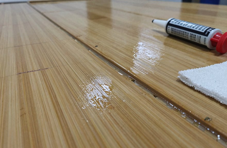 How to Make Bamboo Flooring Waterproof in 5 Steps 4 seal bamboo plank edges and seams