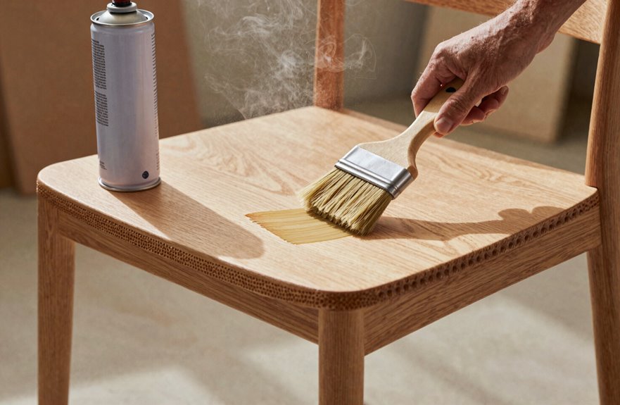 Can You Spray Paint Furniture? 3 spray for detail brush finish