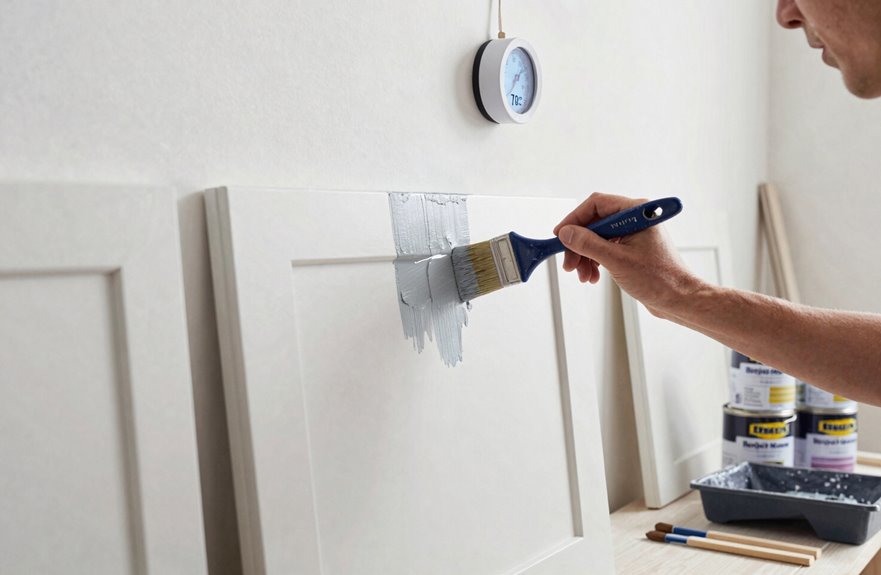 temperature guided cabinet painting conditions