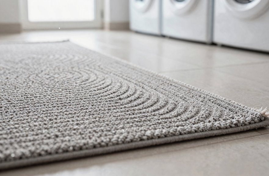 warning signs wool rubber backing oversized carpet