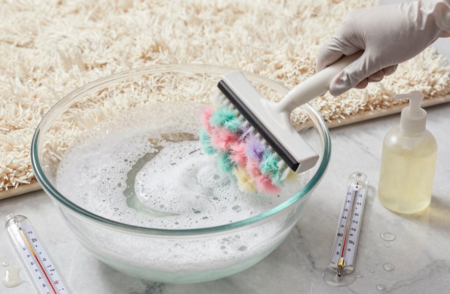 7 Steps to Clean a Fluffy Rug 5 water temperature protects fluffy rugs