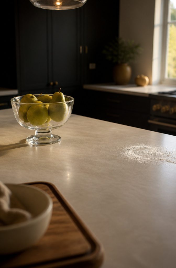 14 Ways to Decorate a Kitchen Island That Look Intentional 5 Large bowl standing alone on a kitchen island