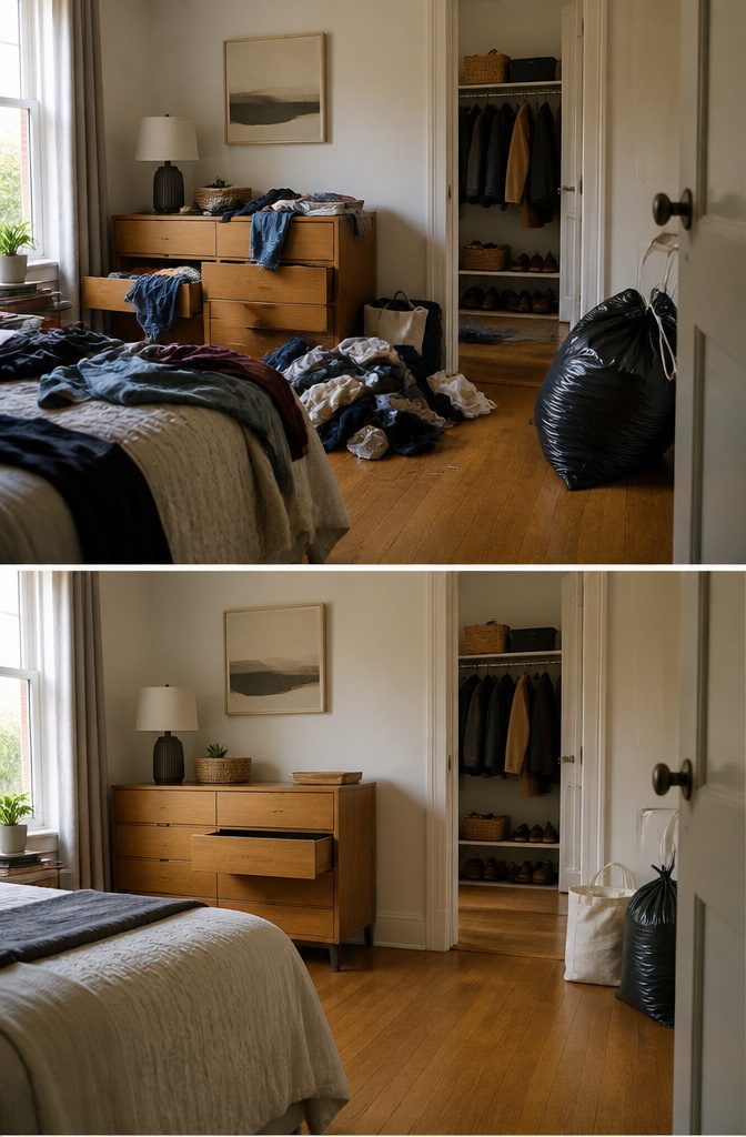 How to Keep a Room Clean: 10 Methods That Work 2 Bedroom with open floor space and minimal furniture