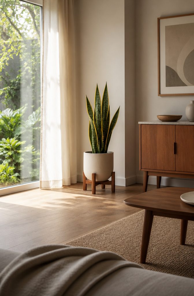 How to Care for a Snake Plant Indoors: 7 Practical Steps 2 Snake plant with upright leaves near a window