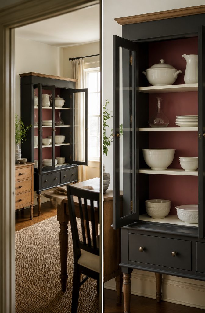 How to Paint a China Cabinet: 7 Steps to a Fresh Finish 2 China cabinet pictured for a painting and color planning article