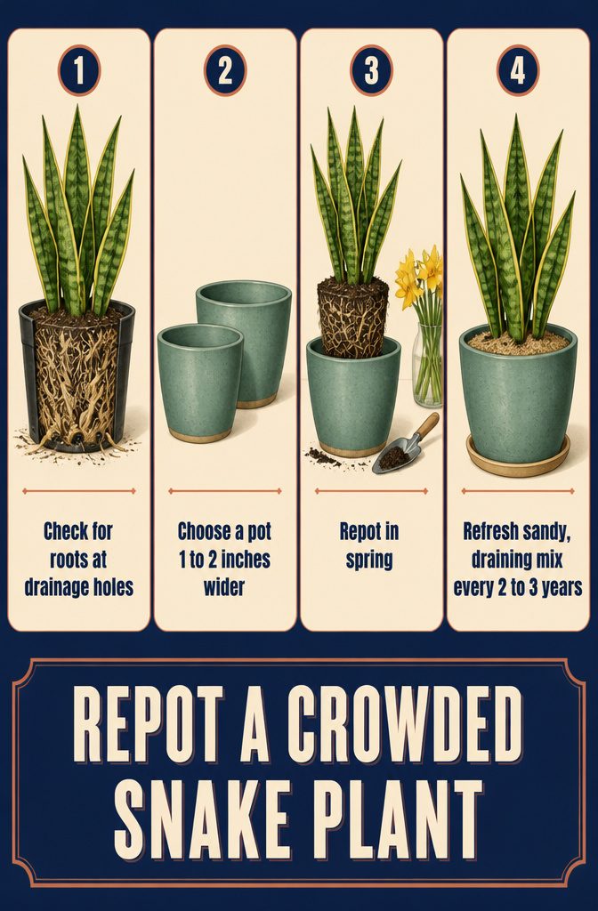 How to Care for a Snake Plant Indoors: 7 Practical Steps 7 Snake plant with roots crowding its container