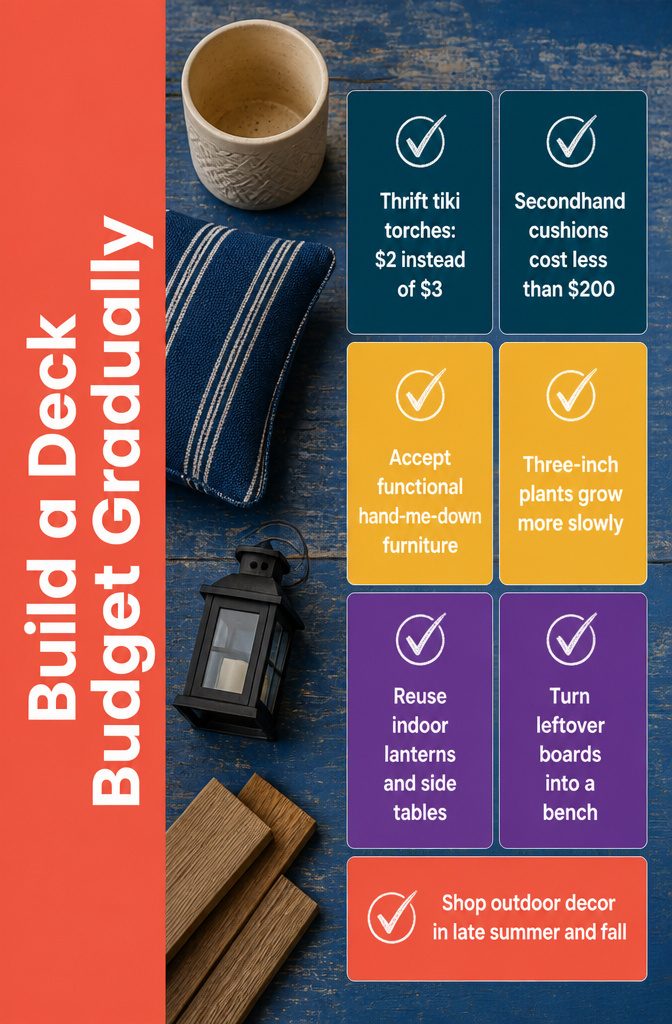 Graphic titled Build a Deck Budget Gradually
